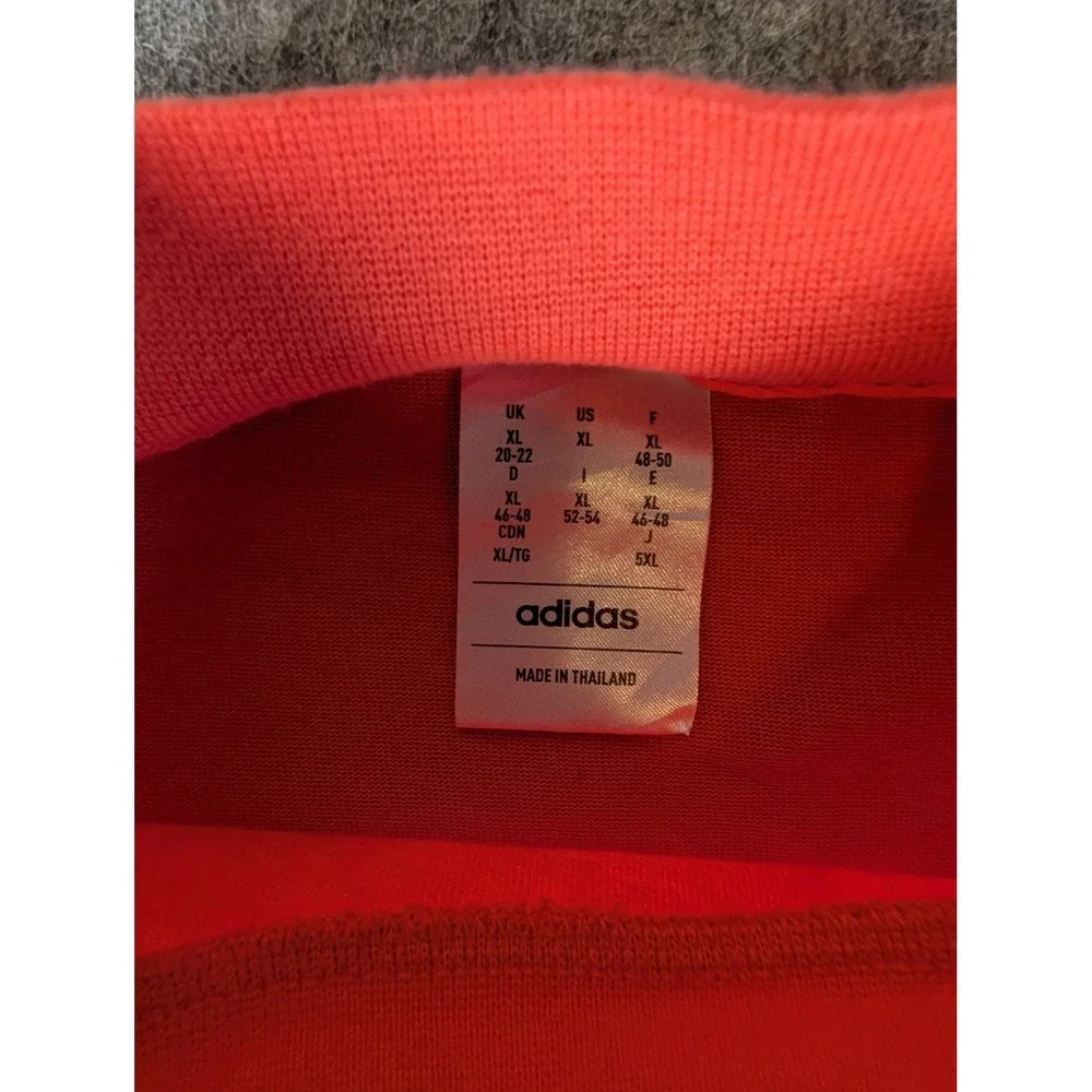 Adidas Basketball Long Sleeve Mock Neck Shirt Orange Boxy Fit Athletic Tee XL